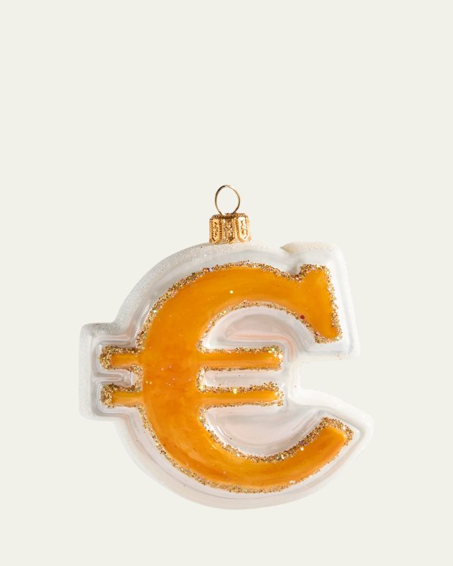 Euro Symbol Christmas Ornament